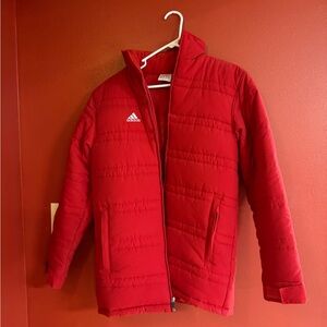Adidas Women's Red Puffer Jacket